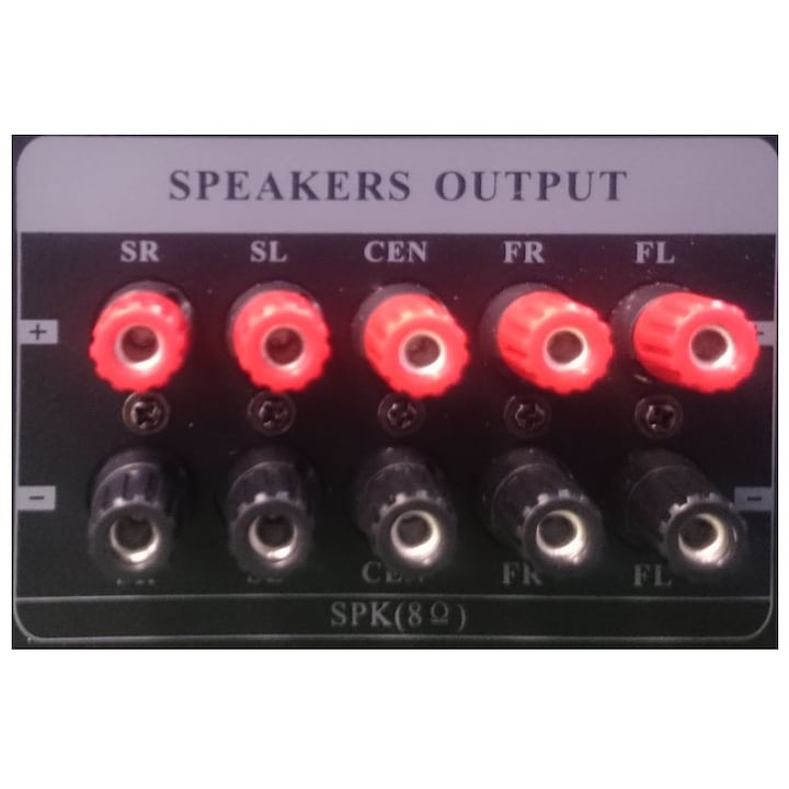 Amplificator audio profesional Akai , 5.1, putere iesire 90W RMS, Negru