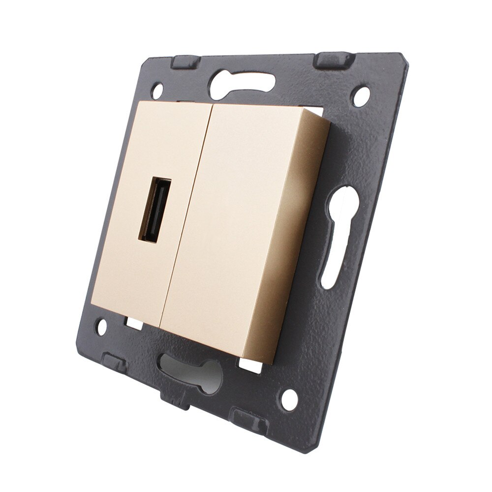 Priza USB Livolo, Auriu