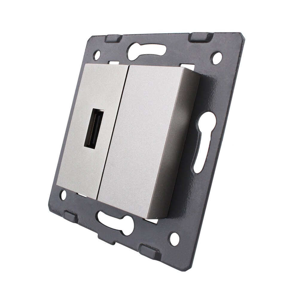 Priza USB Livolo, Gri