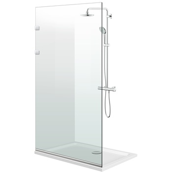 Paravan dus 90x195 cm AQUA ELEGANCE, tratament Enduro Clean, cleme fixare INOX, sticla clara Paravan dus 90x195 cm AQUA ELEGANCE, tratament Enduro Clean, cleme fixare INOX, sticla clara