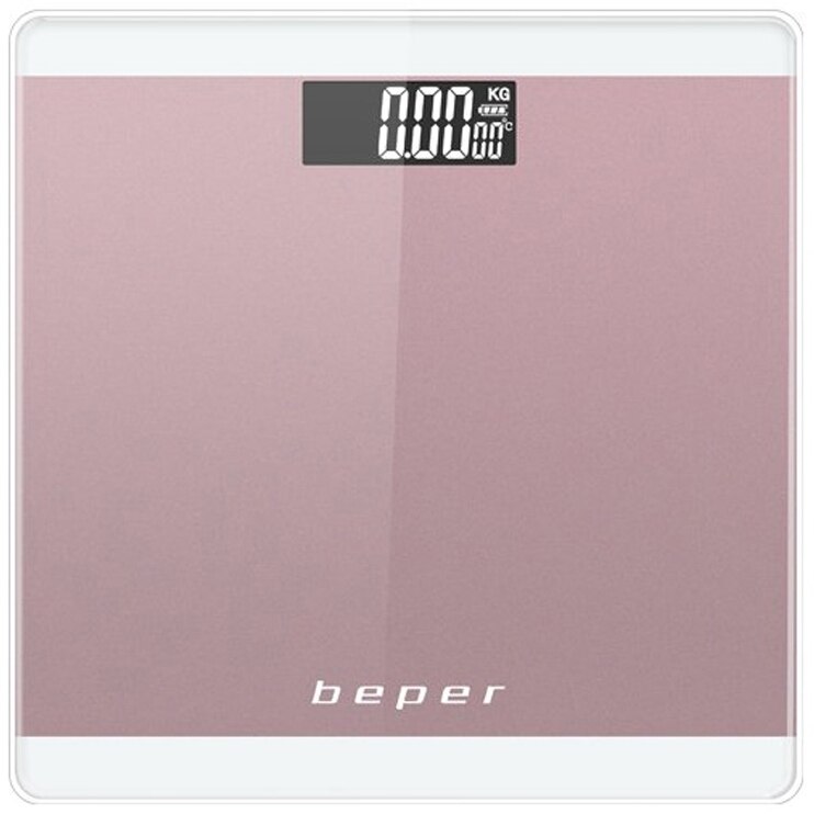 Cantar electronic de persoane Beper 40.822P, 180kg, 50g, Roz