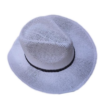 Palarie trilby din material subtire cu aerisire buna, D&J Exclusive, Alb, Universal Palarie trilby din material subtire cu aerisire buna, D&J Exclusive, Alb, Universal