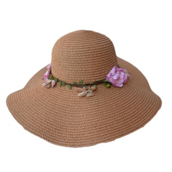 Palarie de vara din material subtire cu bor lat, D&J Exclusive, Maro, Universal Palarie de vara din material subtire cu bor lat, D&J Exclusive, Maro, Universal