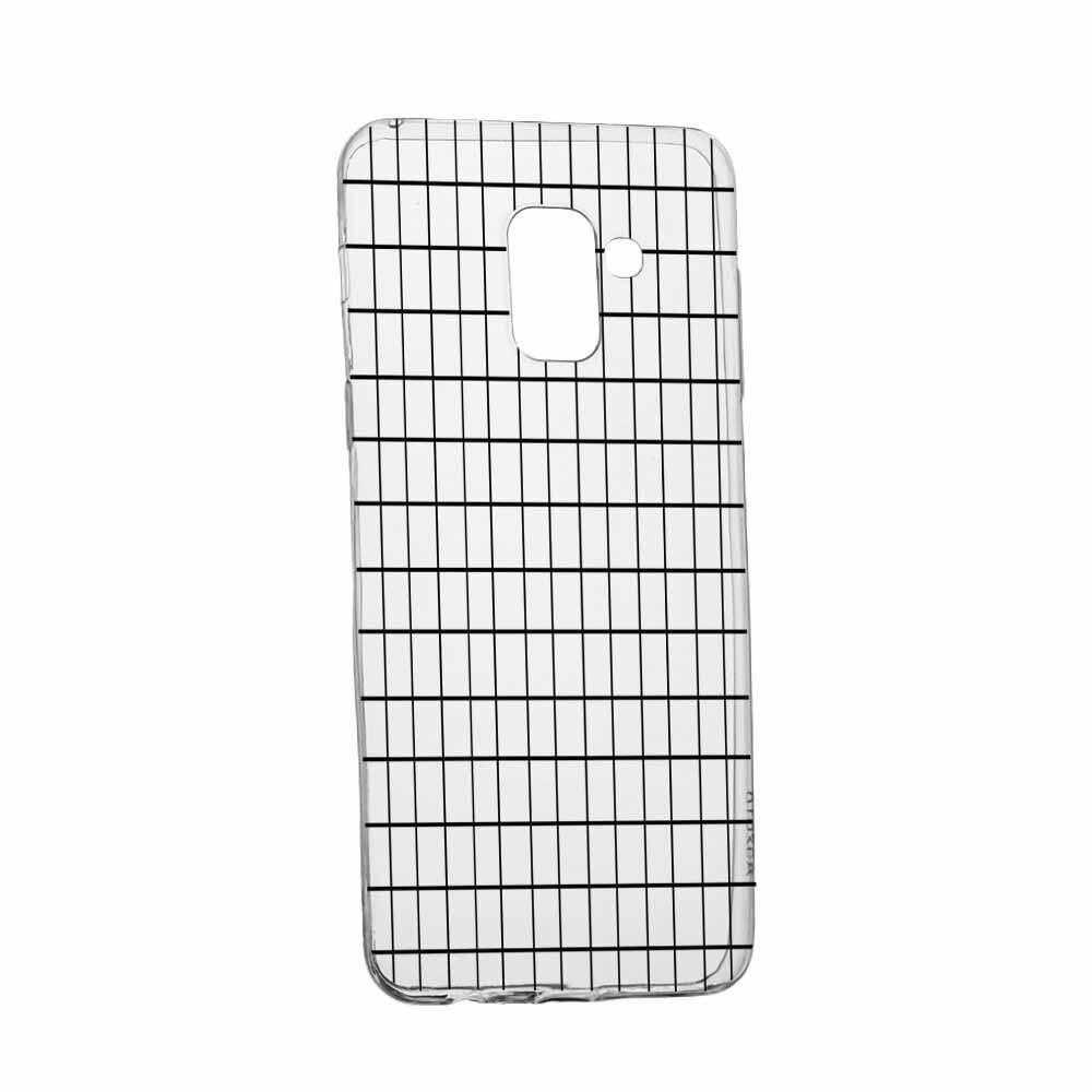Husa Silicon, Transparent, Slim, Grid, Samsung Galaxy A8 2018 Plus
