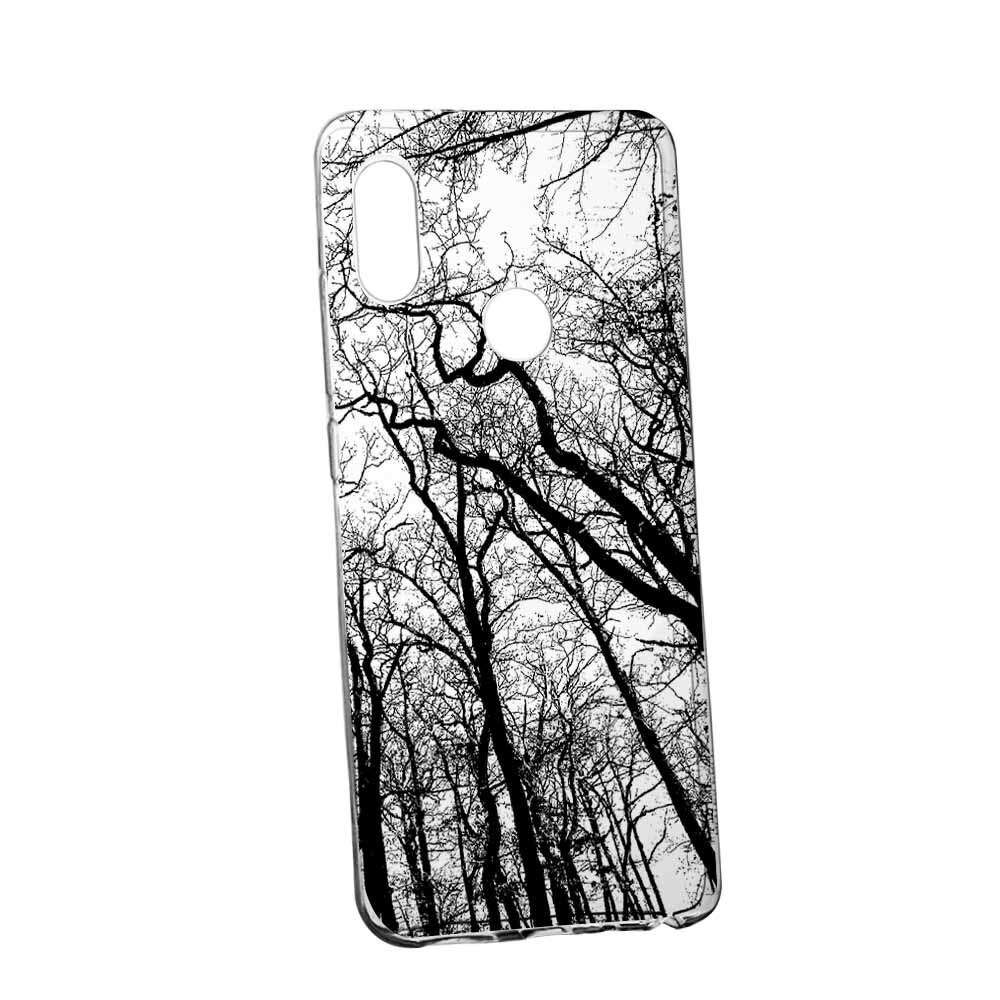 Husa Silicon, Transparent, Slim, Forest, Huawei P20 Lite