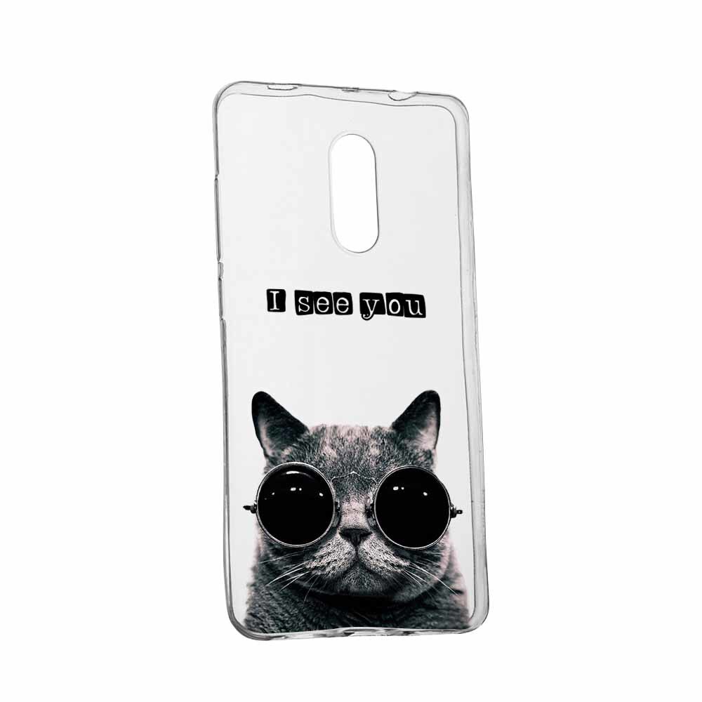 Husa Silicon, Transparent, Slim, I See You, Xiaomi Note 4X / 4A