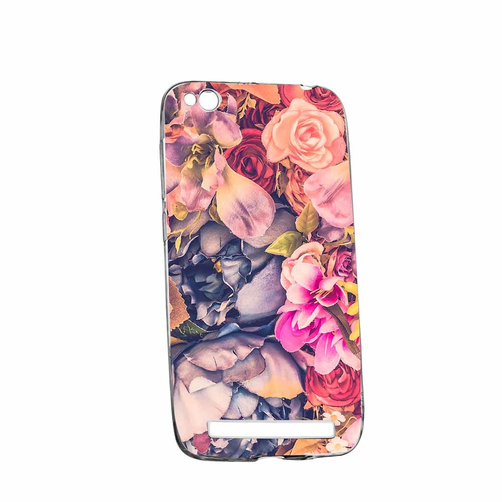 Husa Silicon, Transparent, Slim, Floral, Xiaomi Redmi 4A