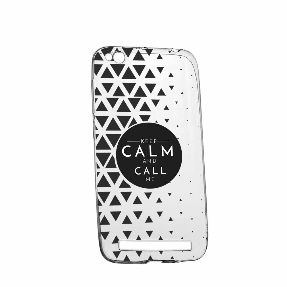 Husa Silicon, Transparent, Slim, Keep Calm, Xiaomi Redmi 4A