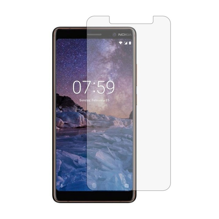Folie Policarbonat Forcell pentru Nokia 7 Plus, Full Cover (acopera tot ecranul)