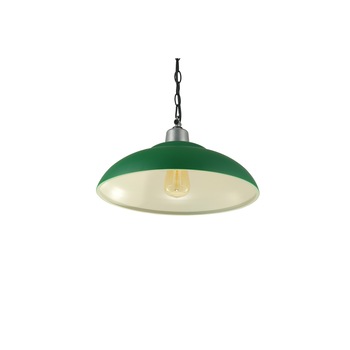 Corp de iluminat Maison M, inaltime 23 cm, diametru 38 cm, verde cu interior alb Corp de iluminat Maison M, inaltime 23 cm, diametru 38 cm, verde cu interior alb