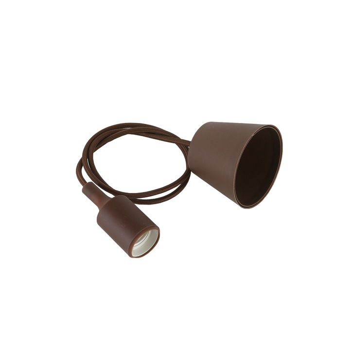 Lustra de tip pendul Brown, Maison M, din silicon, lungime fir 95 cm, culoare maro, fir ajustabil, design modern