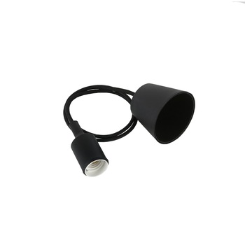 Lustra de tip pendul Black, Maison M, din silicon, lungime fir 95 cm, culoare negru, fir ajustabil, design modern Lustra de tip pendul Black, Maison M, din silicon, lungime fir 95 cm, culoare negru, fir ajustabil, design modern