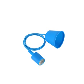 Lustra de tip pendul Blue, Maison M, din silicon, lungime fir 95 cm, culoare albastru, fir ajustabil, design modern Lustra de tip pendul Blue, Maison M, din silicon, lungime fir 95 cm, culoare albastru, fir ajustabil, design modern