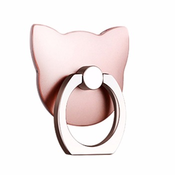 Suport Adeziv Stand universal, pentru spate telefon, tip inel ring pe deget, sub forma de pisica cat, Rose Suport Adeziv Stand universal, pentru spate telefon, tip inel ring pe deget, sub forma de pisica cat, Rose