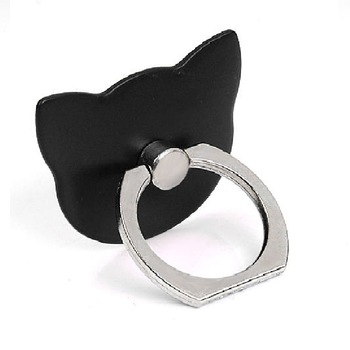 Suport Adeziv Stand universal, pentru spate telefon, tip inel ring pe deget, sub forma de pisica cat, Black Suport Adeziv Stand universal, pentru spate telefon, tip inel ring pe deget, sub forma de pisica cat, Black