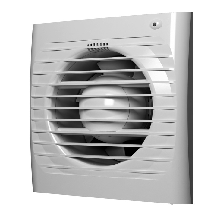 Ventilator cu temporizator, intrerupator fir si plasa antiinsecte, Ø100 mm