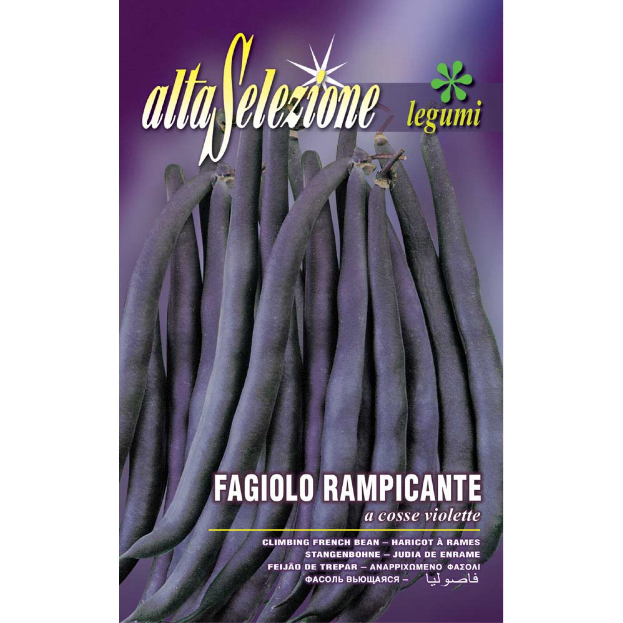 Seminte fasole urcatoare fideluta A Cosse Violette cutie 170 grame