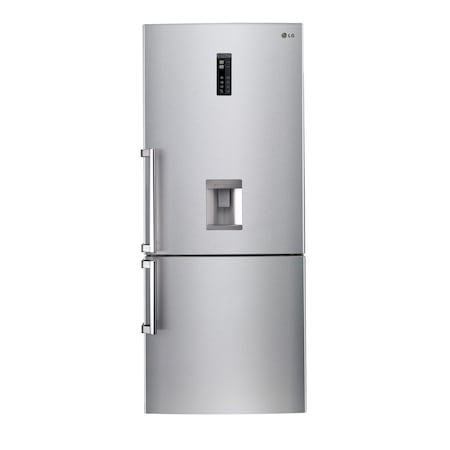 Combina frigorifica LG GBF548NSDZB, 440 l, Clasa A++, No Frost, Dozator apa, H 185 cm, Argintiu
