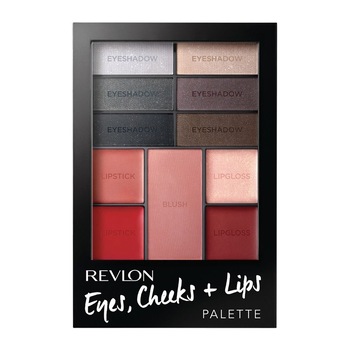Paleta Completa Pentru Machiaj Revlon Eyes, Cheeks + Lips 200 Seductive Smokies, 12 gr Paleta Completa Pentru Machiaj Revlon Eyes, Cheeks + Lips 200 Seductive Smokies, 12 gr
