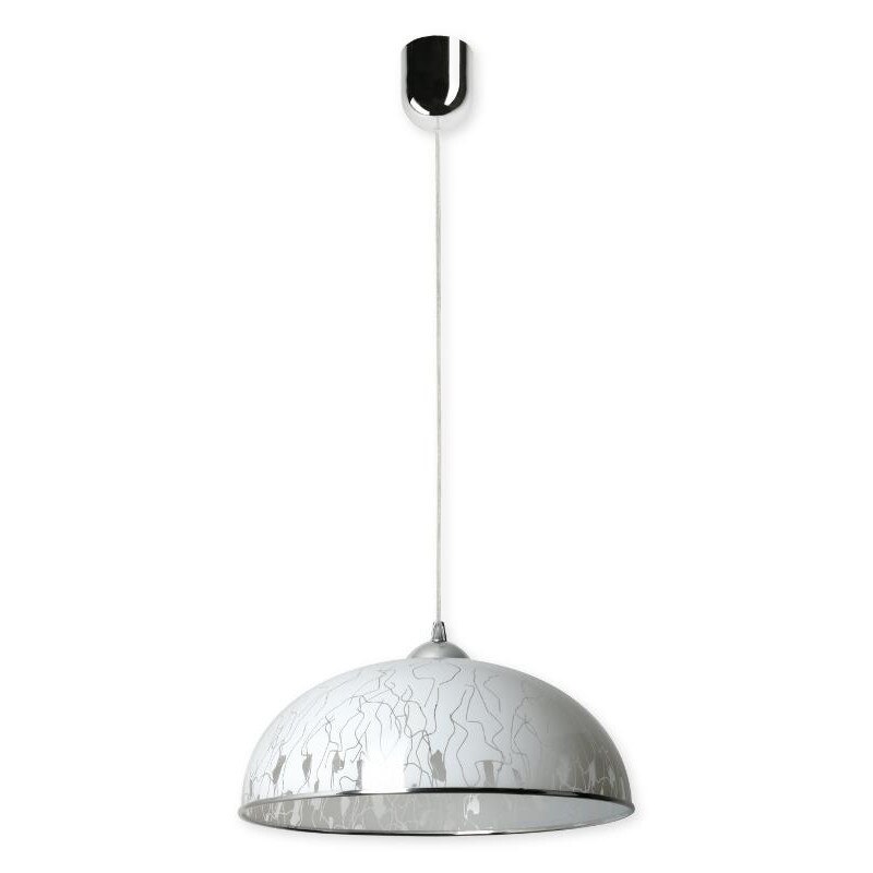 Lampa suspendata Anja E, Lampex, PVC, Alb Cromatic