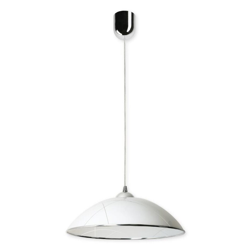 Lampa suspendata Alice C, Lampex, PVC, Alb