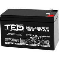 Acumulator Stationar Etans AGM VRLA 12V 10A F2 T2, Dimensiuni 151mm x 65mm x h94mm, Pentru Navomodel, TED Electric