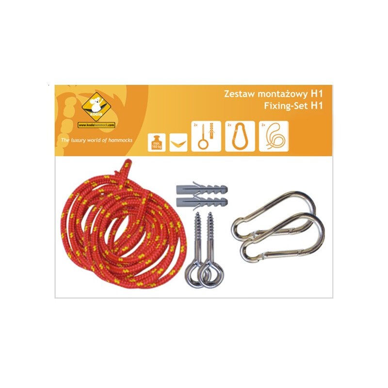 Set accesorii de montare hamace Koala, H1, Rosu