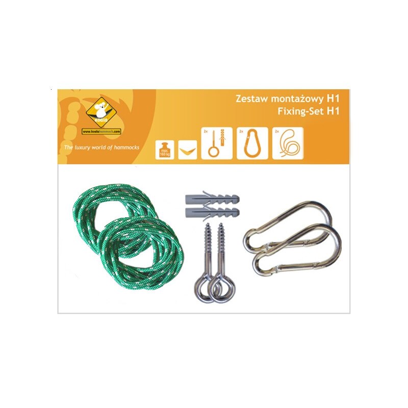 Set accesorii de montare hamace Koala, H1, Verde