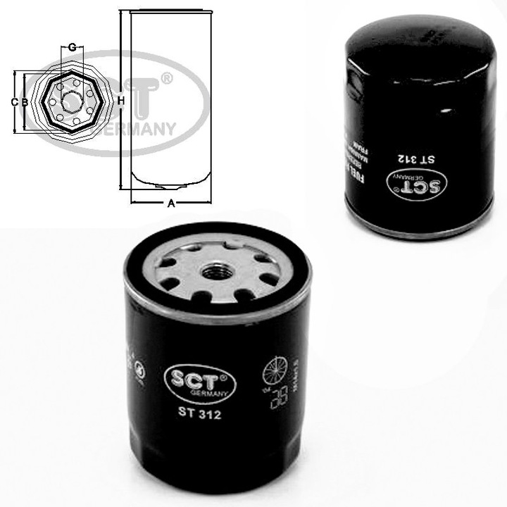 Горивен Филтър SCT ST312 Mercedes, Дизел