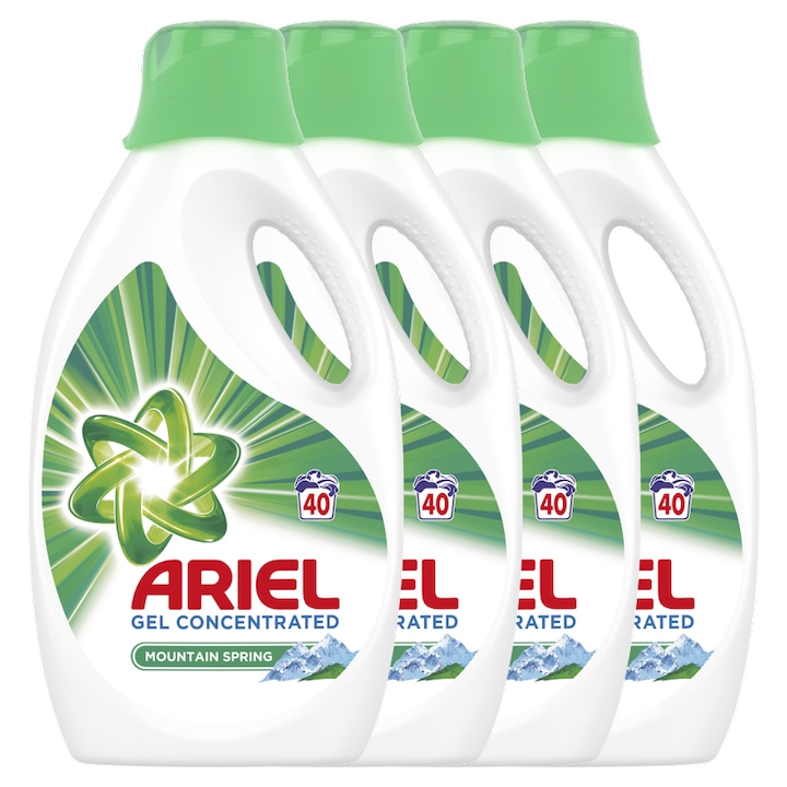 Ariel folyékony mosószer Mountain Spring, 4x2.2L, 160 mosás