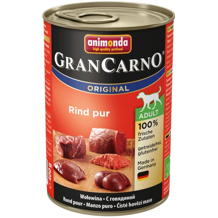 Conserva pentru caini, Animonda, Gran Carno, Carne de vita, 400 g