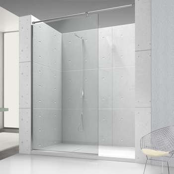 Paravan dus pentru nisa, 100X195cm, model INFINITY, sticla clara, 8 mm Paravan dus pentru nisa, 100X195cm, model INFINITY, sticla clara, 8 mm