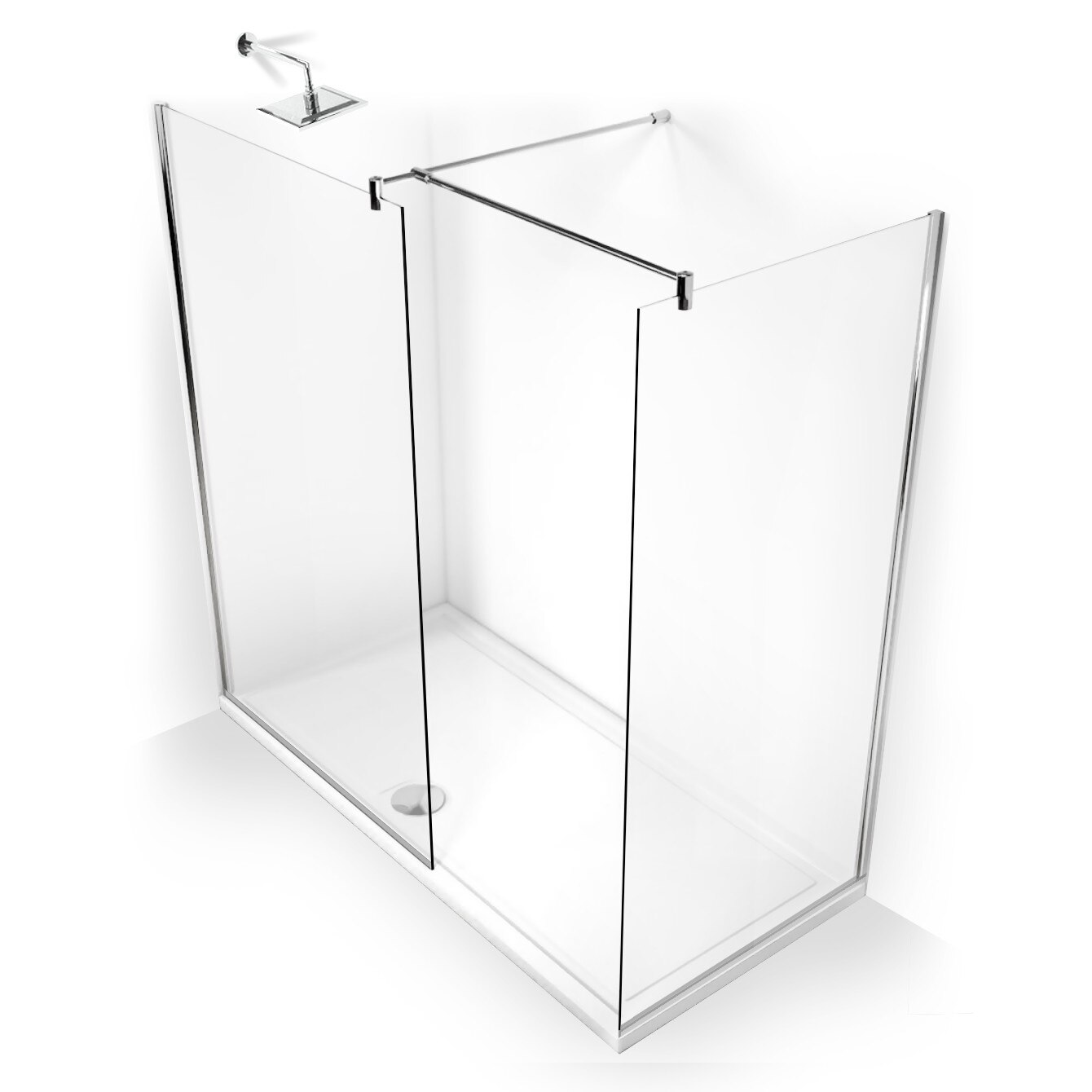 Cabina dus ROCHELLE din 2 elemente, 90 cm + 70 cm, sticla clara 8 mm