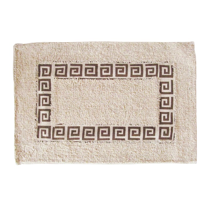 Постелка за баня Duratex Марина, 100% памук с антислип гръб, кафява, 40x60 см