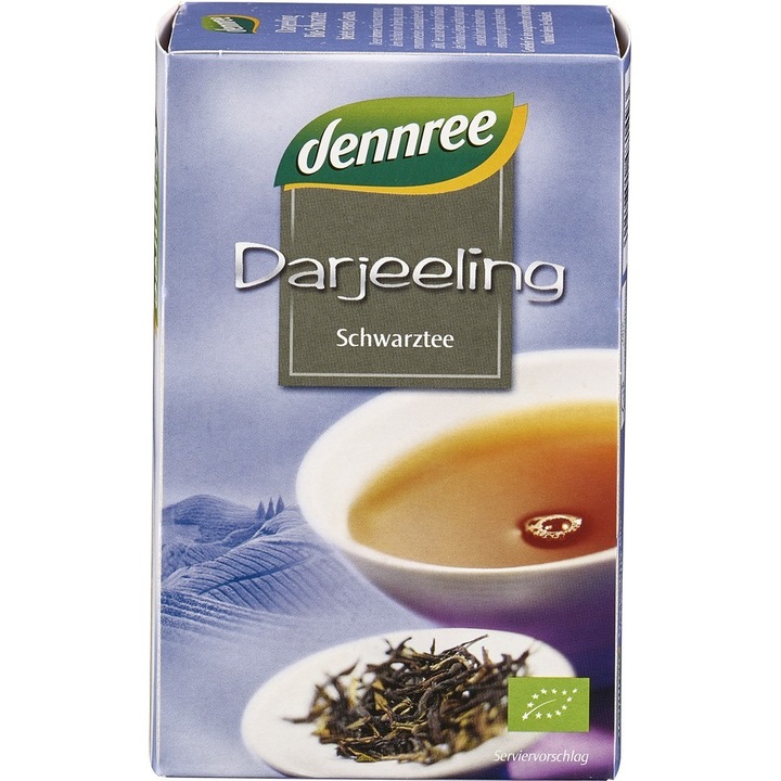 Ceai negru Darjeeling x 20 plicuri bio, 30g, Dennree