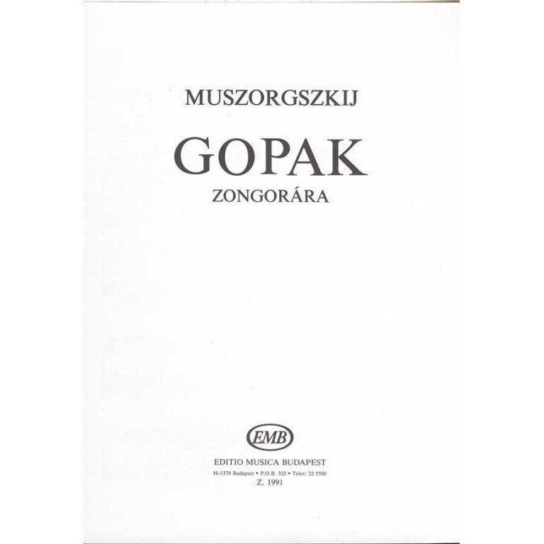 Mussorgsky, Modest Petrovich: Gopak