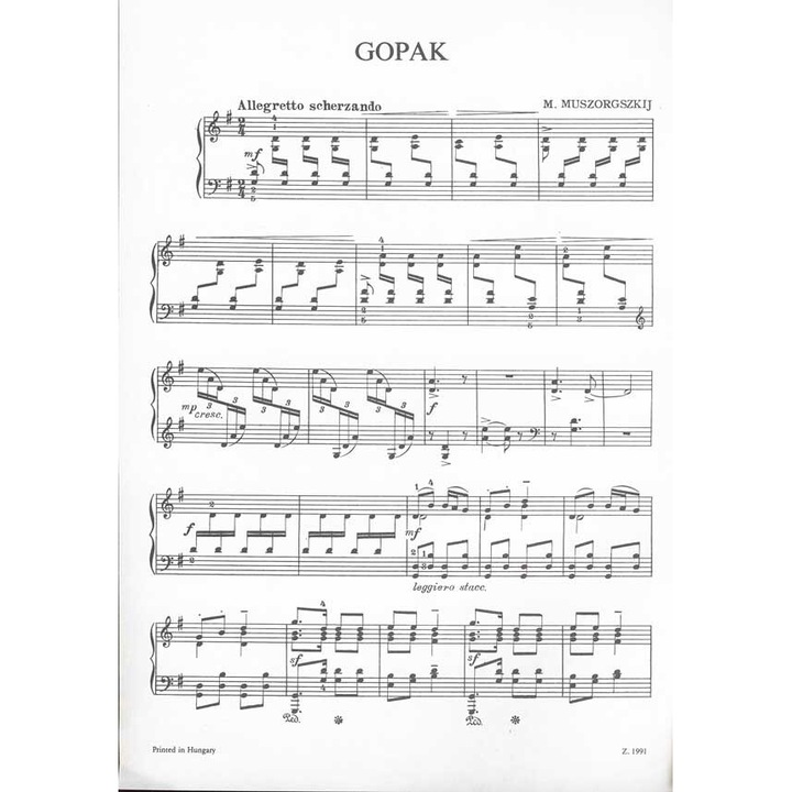 Mussorgsky, Modest Petrovich: Gopak