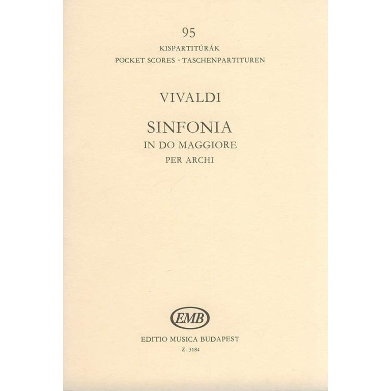 Vivaldi, Antonio: Sinfonia in do maggiore a due violini, violetta e basso, RV 699/710 (P. Sinf. 18) pocket score