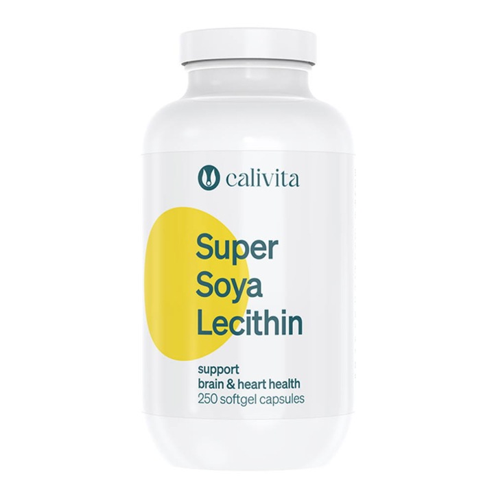 Lecitina de Soia Super Soya Lecithin suport pentru Inima si Creier (250 capsule) - Calivita