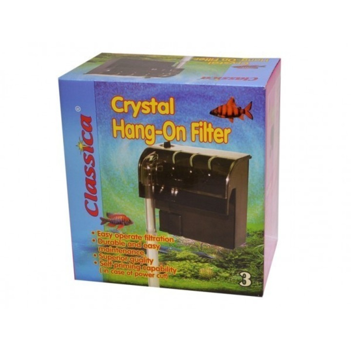 Filtru Cascada Classica Nr.3, 100L maxim, 6W, debit maxim 600-750l/h, silentios, pentru apa dulce