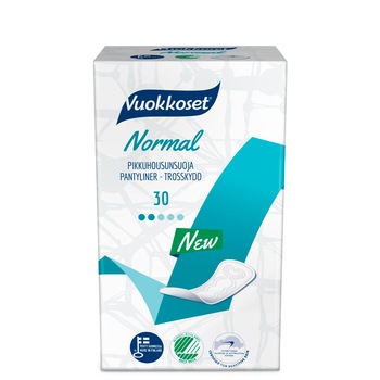 Absorbante de zi eco Vuokkoset Normal, de zi, 2 picaturi, 30 bucati, finlandeze Absorbante de zi eco Vuokkoset Normal, de zi, 2 picaturi, 30 bucati, finlandeze