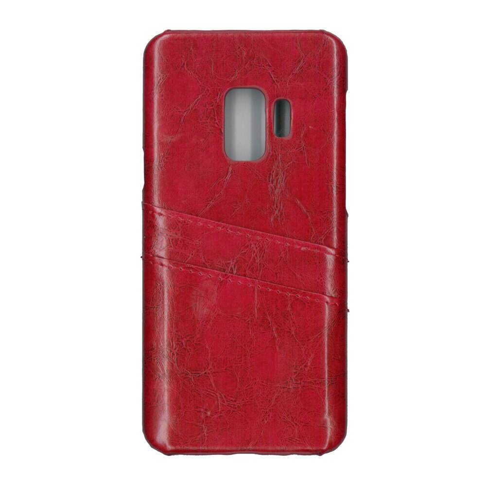 Carcasa de protectie cu buzunare card, EuroCell, pentru Samsung Galaxy S9, rosu