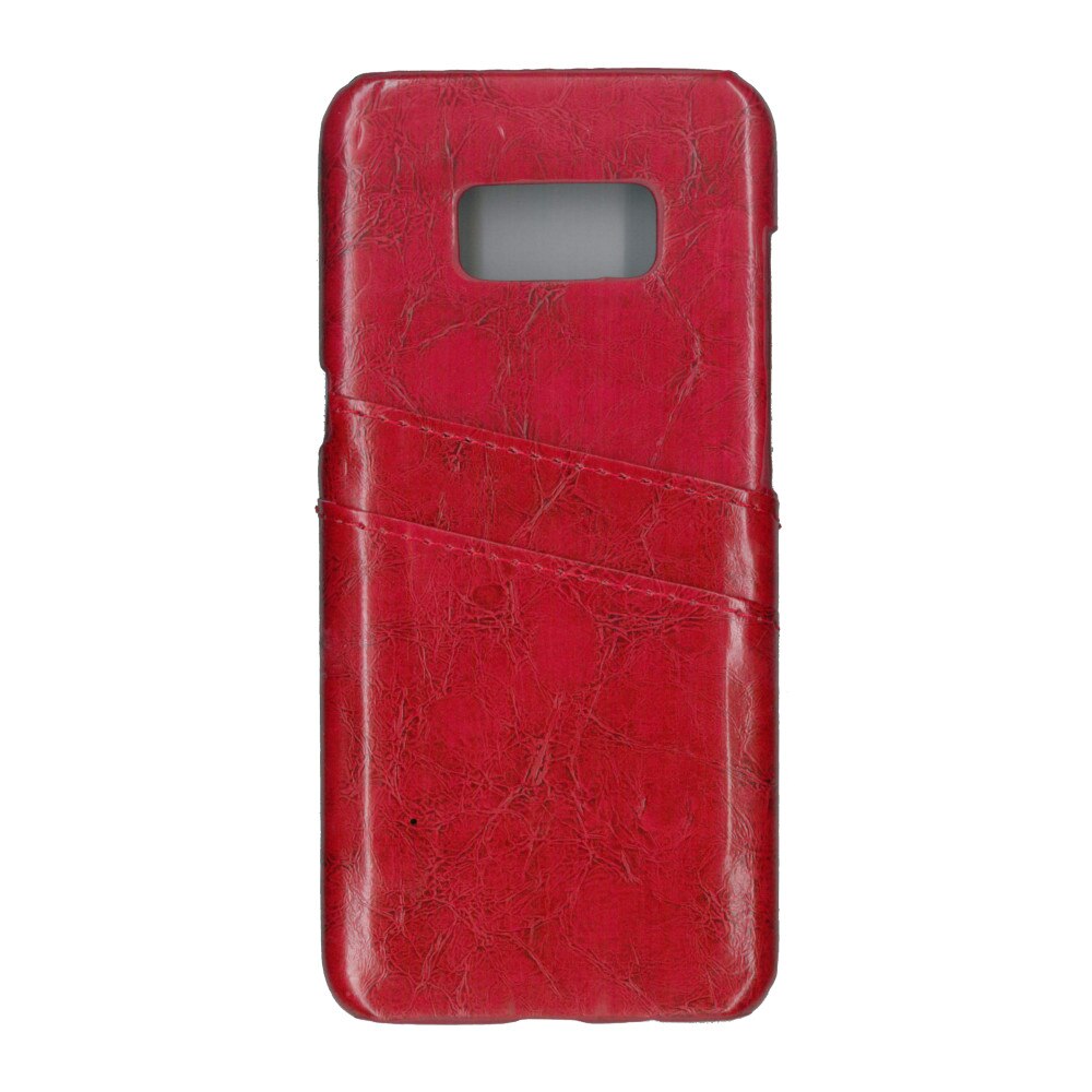 Carcasa de protectie cu buzunare card, EuroCell, pentru Samsung Galaxy S8, rosu