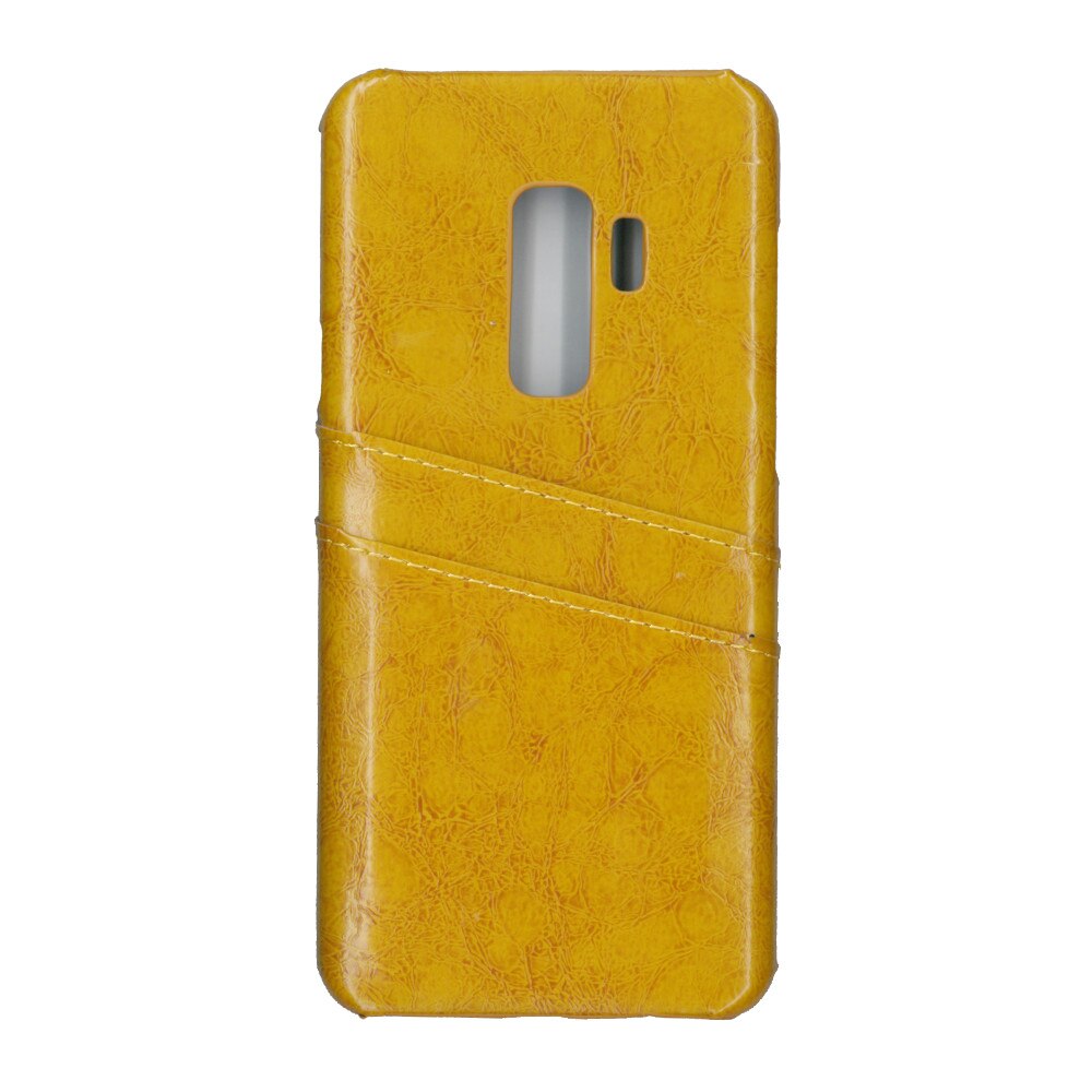 Carcasa de protectie cu buzunare card, EuroCell, pentru Samsung Galaxy S9 Plus, maro