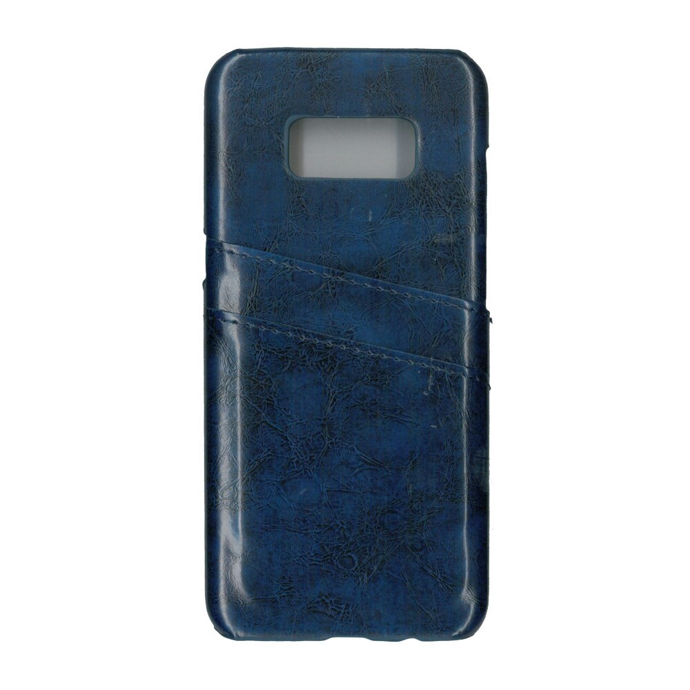 Carcasa de protectie cu buzunare card, EuroCell, pentru Samsung Galaxy S8, albastru