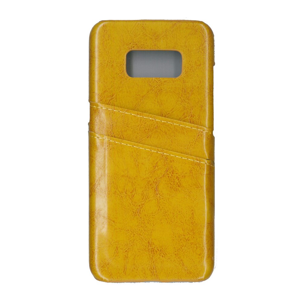 Carcasa de protectie cu buzunare card, EuroCell, pentru Samsung Galaxy S8, maro
