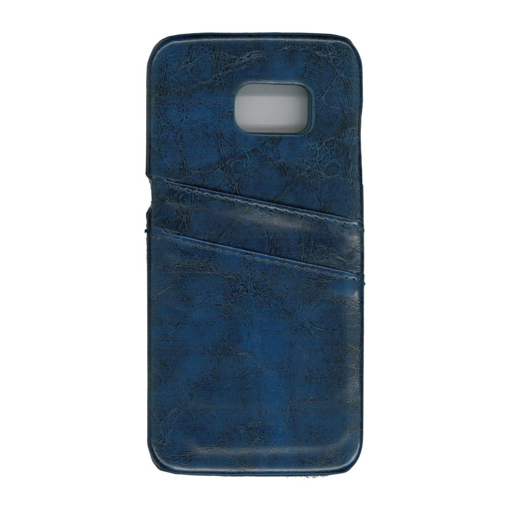 Carcasa de protectie cu buzunare card, EuroCell, pentru Samsung Galaxy S7 Edge, albastru