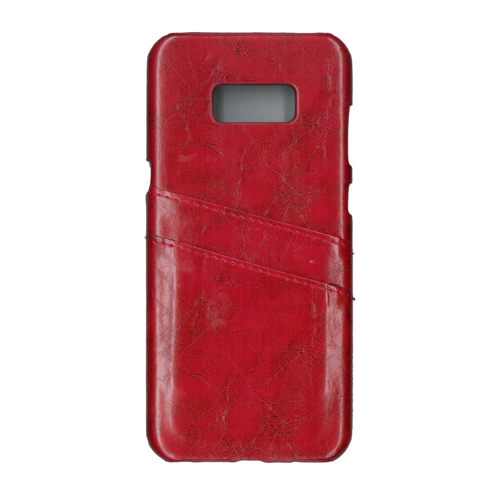 Carcasa de protectie cu buzunare card, EuroCell, pentru Samsung Galaxy S8 Plus, rosu