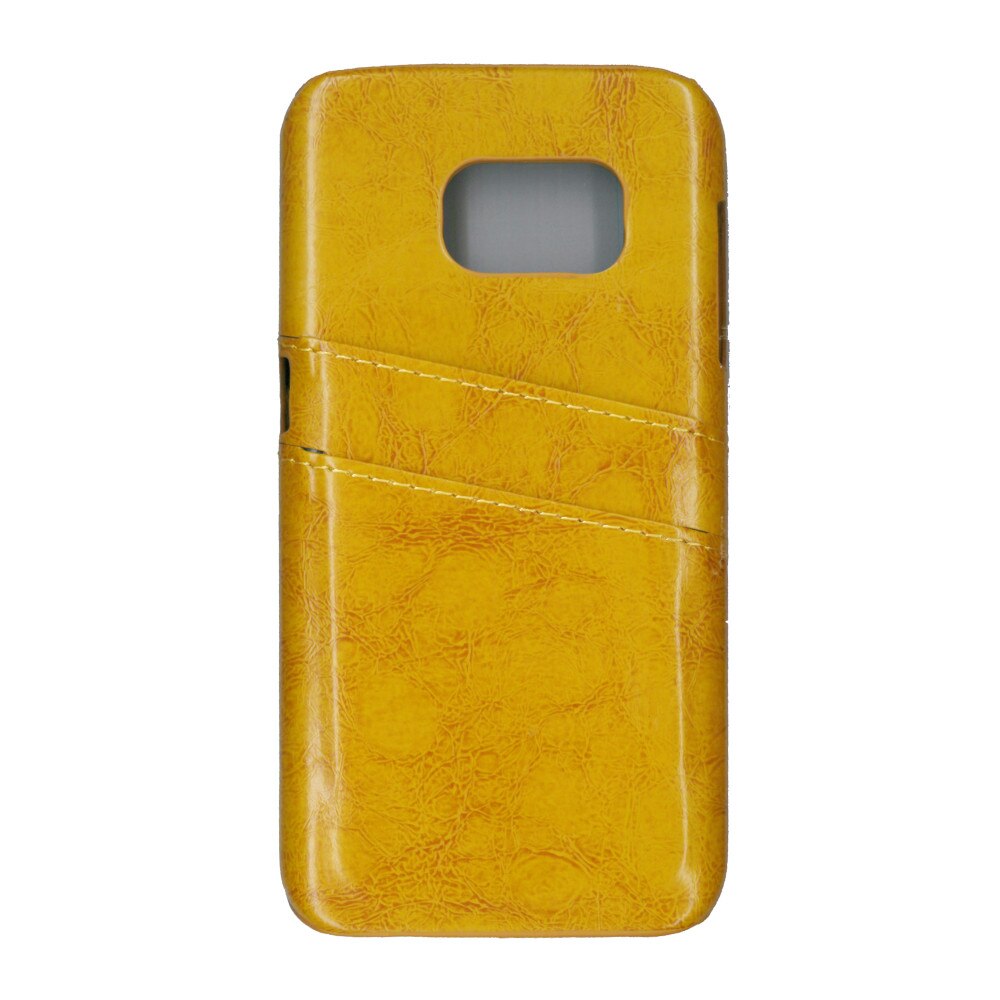 Carcasa de protectie cu buzunare card, EuroCell, pentru Samsung Galaxy S7, maro