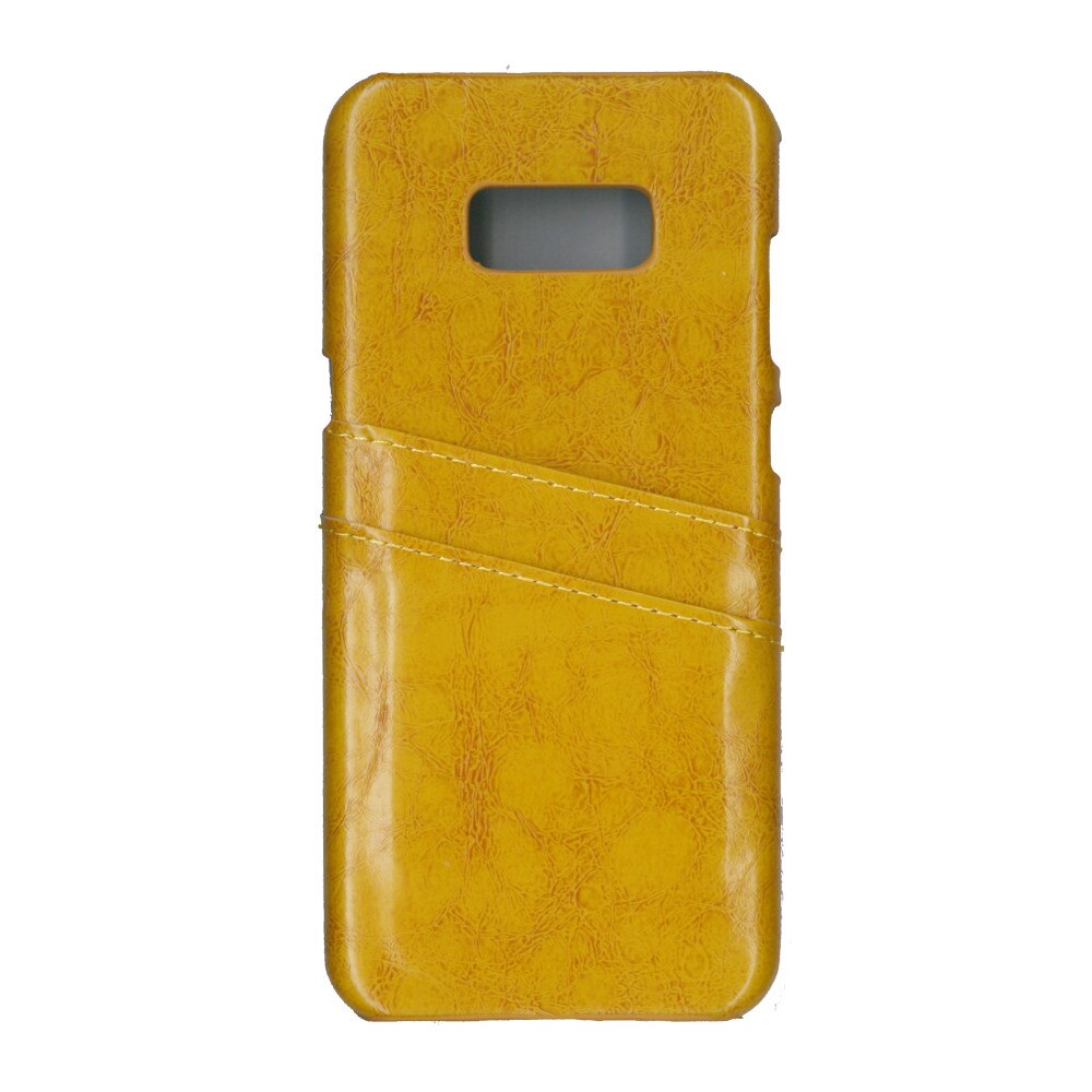 Carcasa de protectie cu buzunare card, EuroCell, pentru Samsung Galaxy S8 Plus, maro